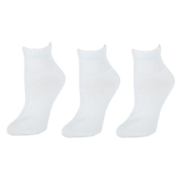 CTM Women's Diabetic Ankle Socks (3 Pair Pack) - Picture 2 of 2
